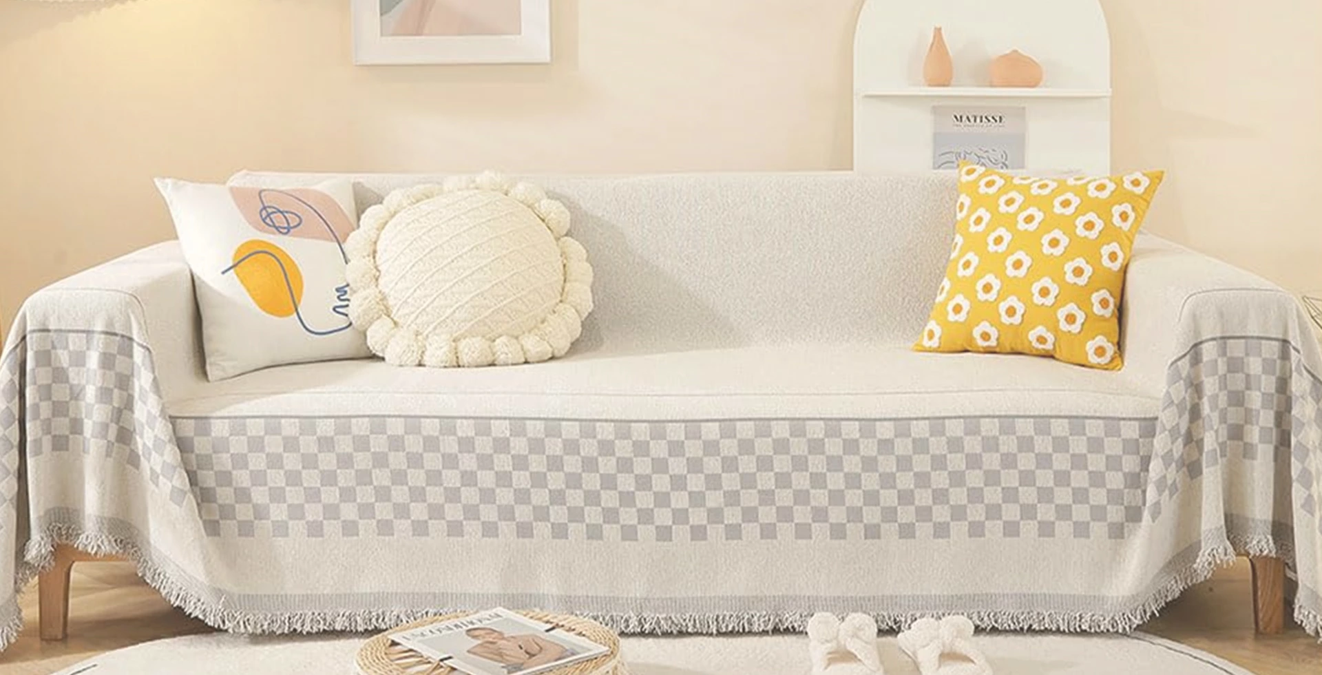With practicality and decorative beauty The blanket is versatile