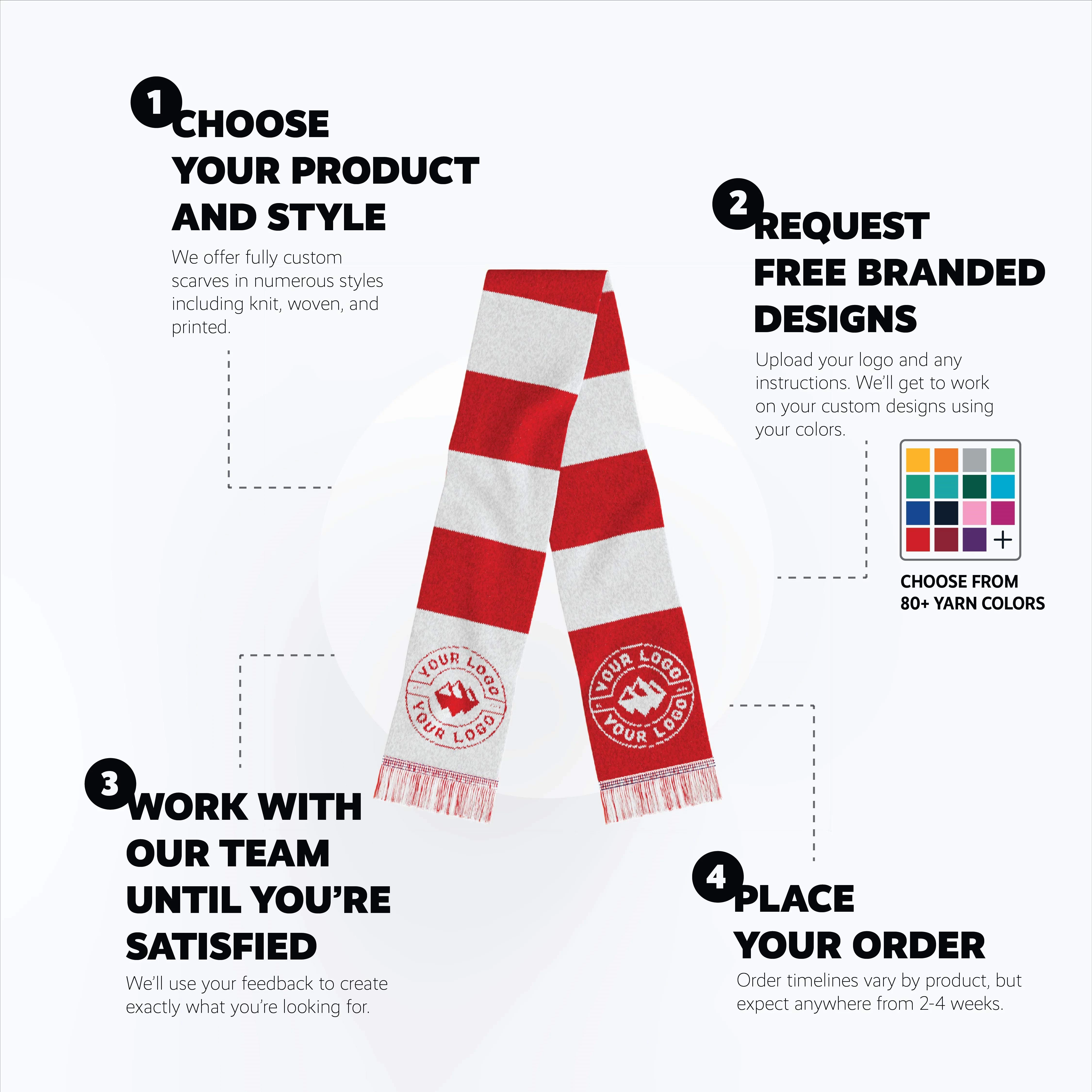 Custom Soccer Scarves Manufacturer – Bulk & Fundraising Scarves for Clubs