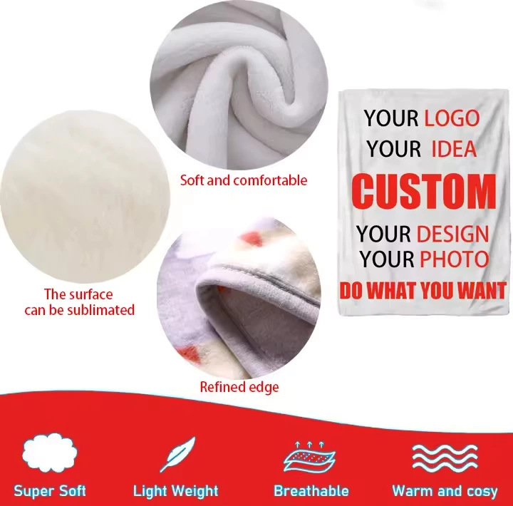 Photo Sherpa Blankets Manufacturer | Custom Printed Fleece Blankets